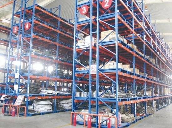 Heavy duty rack with multiple shelves for industrial storage solutions in Gujranwala